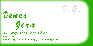 denes gera business card