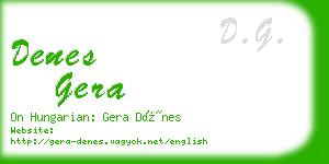 denes gera business card